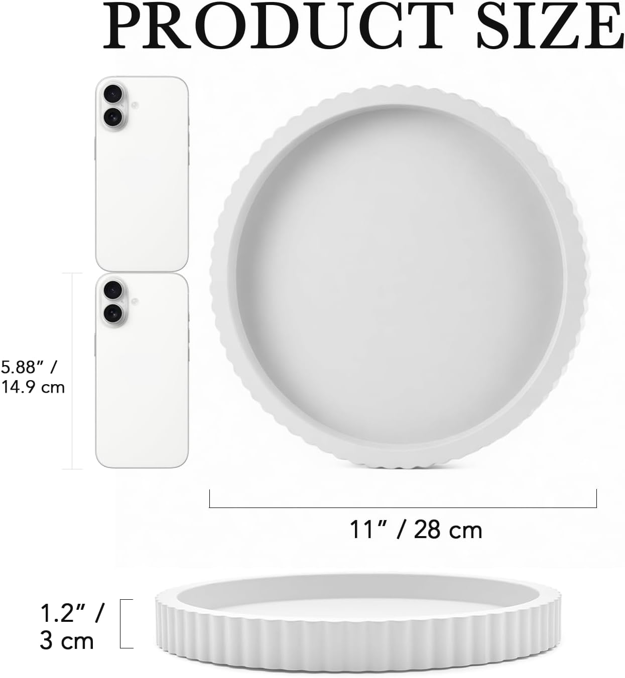 Modern Decorative Tray / White