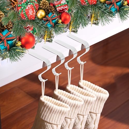 Stocking Holders for Mantle,Christmas Stocking Hooks for Fireplace