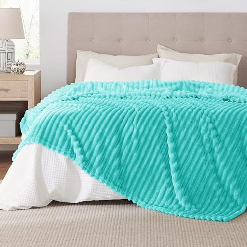Bedsure Soft King Size Blankets for Bed Blue Fog 108"x90"
