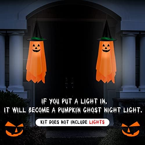 2 Pack Halloween Hanging Decorations Hanging Pumpkins Decor for Outdoor