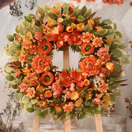 26" Large Front Door Wreath, Fall Wreaths for Front Door, Fall Decor, 1Pc