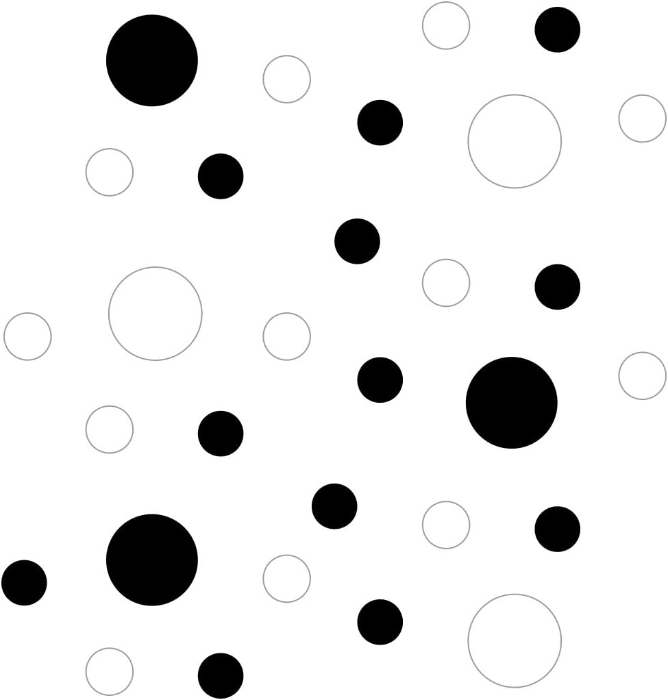 /White Vinyl Wall Stickers / 30 Decals / Black