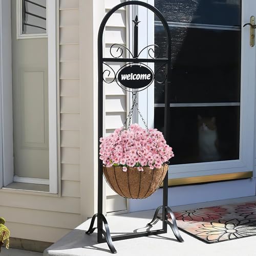 24PCS Artificial Pink Flowers for Outdoors, Realistic Silk Flowers