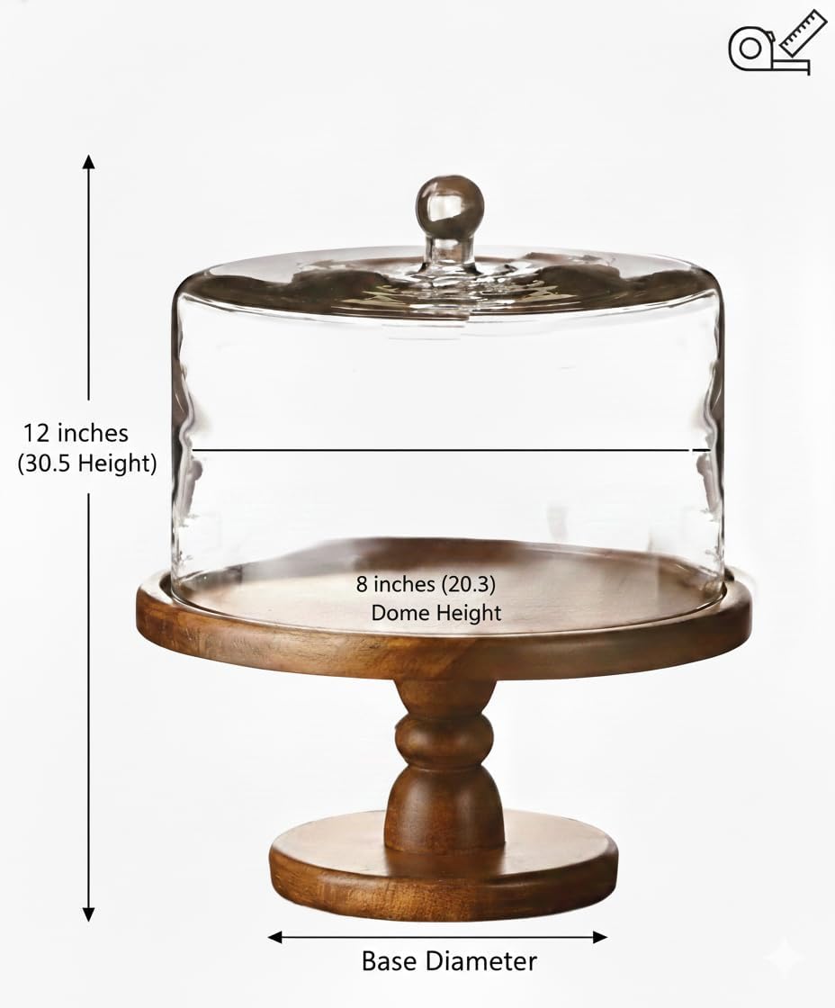 Madera Pedestal Plate / Brown / 11.8 x 12.2