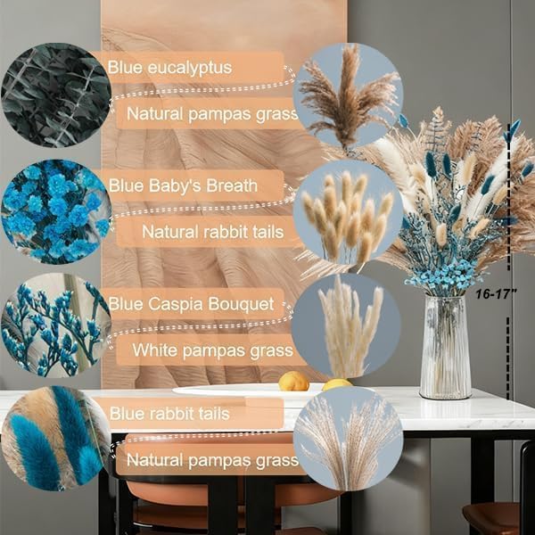 Dried Flower Arrangements / Blue