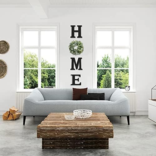 Pinkpum Wood Home Sign with Eucalyptus Wreath for O Home Decor Wall Decor