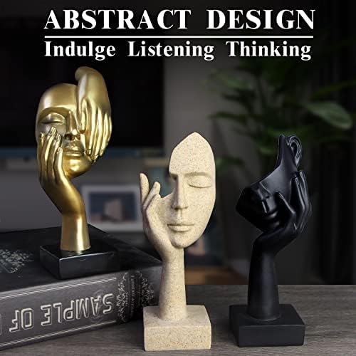 3 Pcs Thinker Statue,Modern Home Sculptures,Collectible Figurines