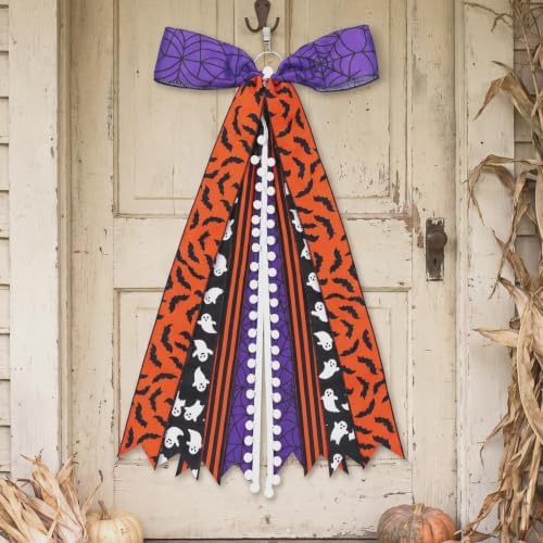 2 Pack Halloween Large Wreath Ribbon Bow for Front Door