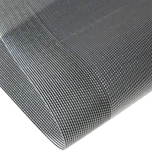 Vinyl Placemats Heat-Resistant Table Mats Washable Easy Clean Plastic Placemats for Dining Table Set of 4 (Dark Silver)