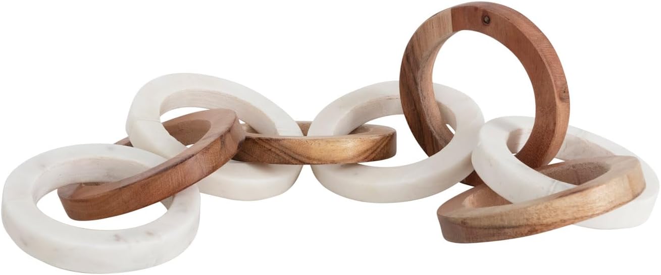 Acacia Wood and Marble Chain