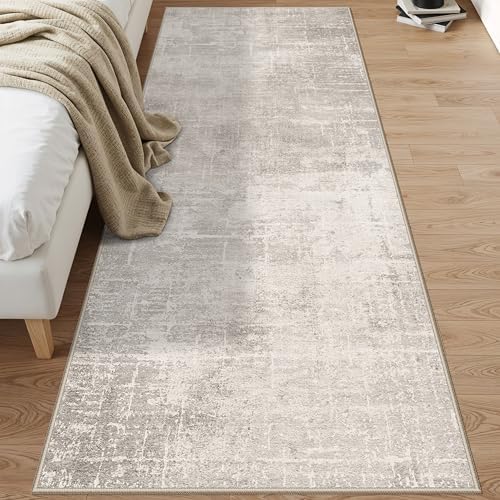 Hallway 3x8 Washable Runner Rug: Abstract Stain Resistant Entryway Kitchen Area Rugs Farmhouse Soft Bathroom Bedroom