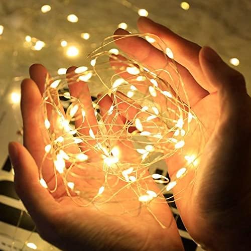 Dazzle Bright Fairy Lights Battery Operated, 4 Pack Total 80FT 240LED Silver Wire Waterproof String Lights, Christmas Decorations for Indoor Outdoor Bedroom Yard Party Decor, Warm White
