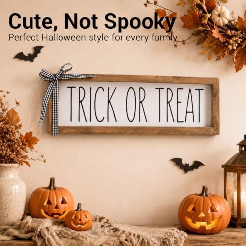 Trick or Treat Sign Halloween Wall Table Shelf Desk Home Decor