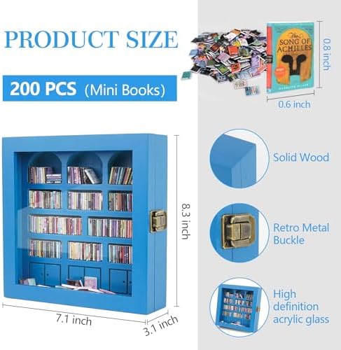Anxiety Bookshelf – Mini Books Display for Stress Relief and Fun Decor, Perfect Decorative Miniature Library for Book