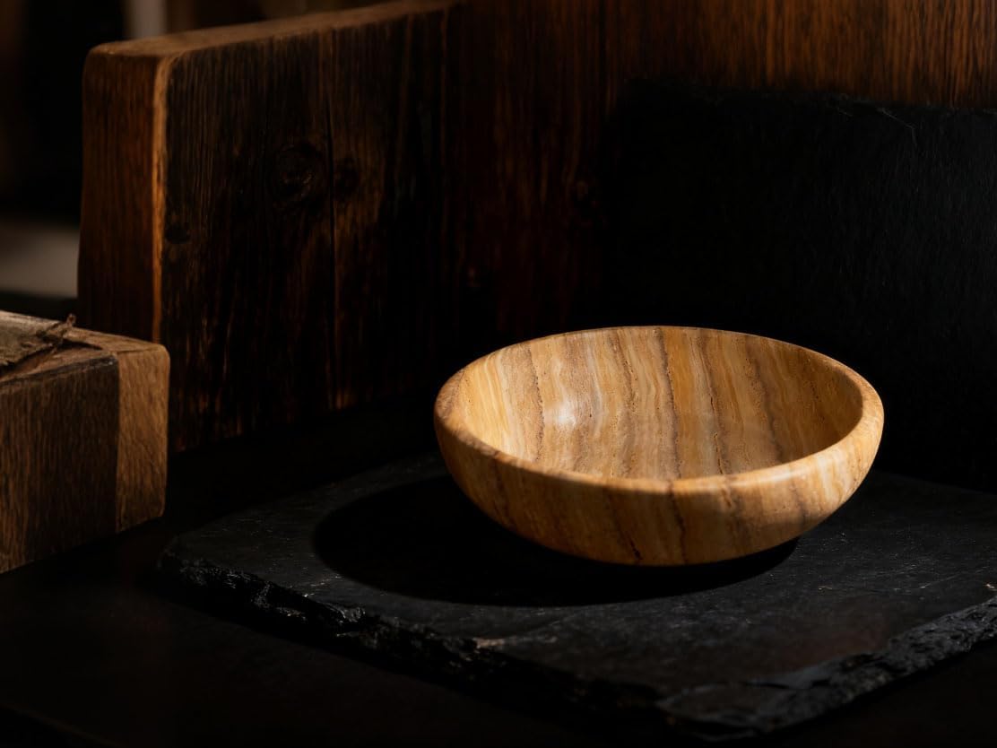 7.8" Decorative Key & Fruit Bowl for Bohemian / Tiger-stripe / Natural