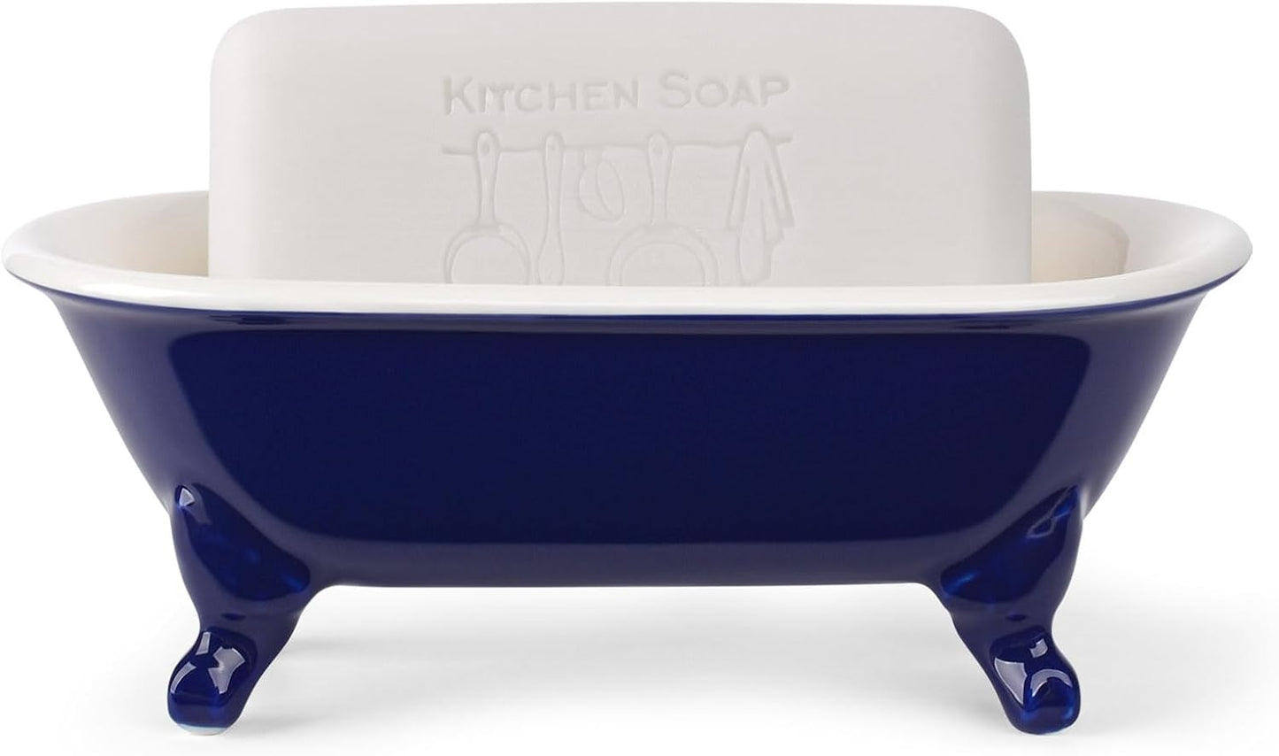 Kitchen Sponge Holder and Shower Tray / Navy Blue