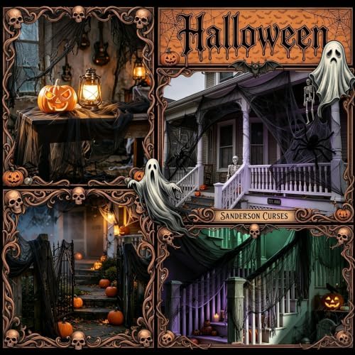 Halloween Creepy Cloth Giant (80 x 400 in.) Scary Gauze Cloth Spooky Halloween Decorations Party Supplies Decor Outdoor Yard Home Wall Haunted House Doorways Patio Garden Black