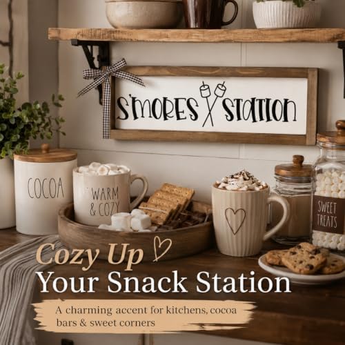 Smores Station Sign Camper Decor for Inside Shelf Table Wall