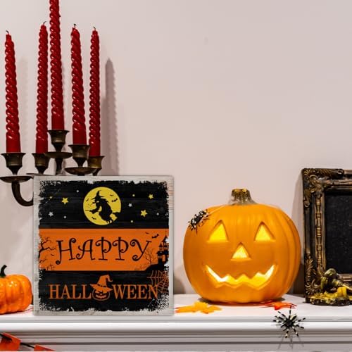 Witch Decor Sign Halloween Wood Sign Happy Halloween Decorations