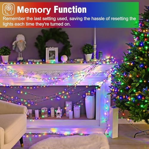 Multicolor Christmas Lights Outdoor, 100FT 300 LED Christmas Tree Lights