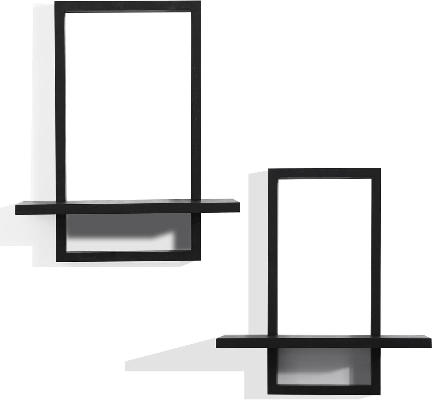 Square Floating Shelves / Black / Set of 2