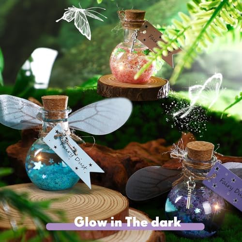 Jinei 262 Pieces Mystery Potion Craft Kit with 36 Magic Witch Potion Bottles Fairy Wing DIY Magic Fairy Bottle Set for Halloween Decorations Birthday Creative Gift Filling Supplies