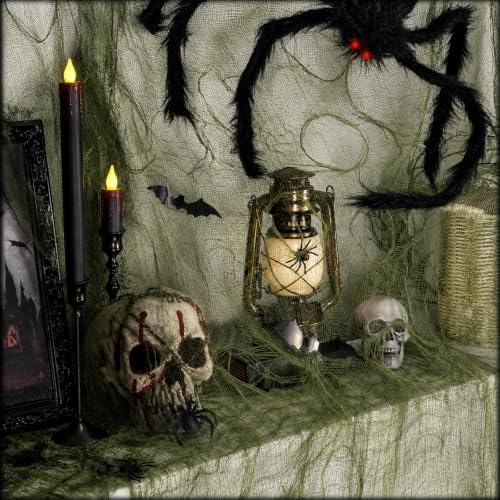 600 x 80 in Halloween Creepy Cloth for Yard and Outdoor Decorations, Green