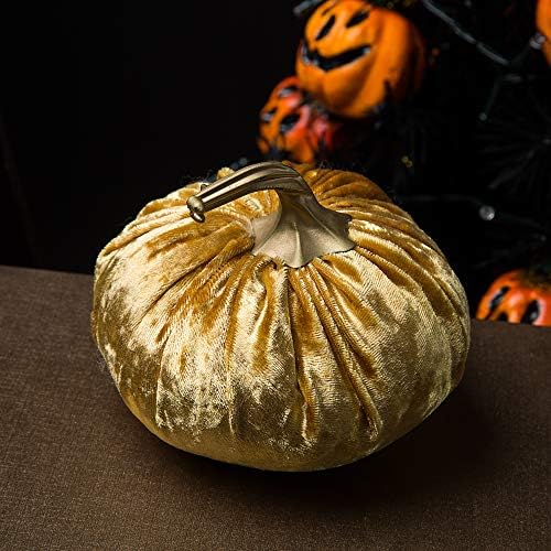 Ogrmar 6PCS Handmade Velvet Pumpkins for Halloween Thanksgiving Decoration