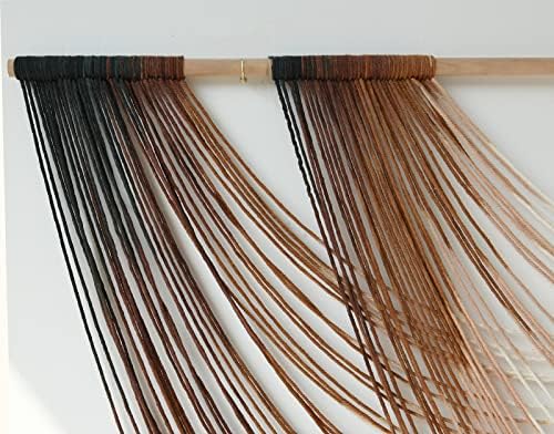 Macrame Wall Hanging Brown Dip Dyed Boho Fiber Art Decor 57"W*35"L