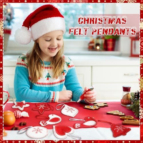 Smoothnovelty 12 Christmas Felt Ornaments 3D Snowflake Hanging Tree Decor