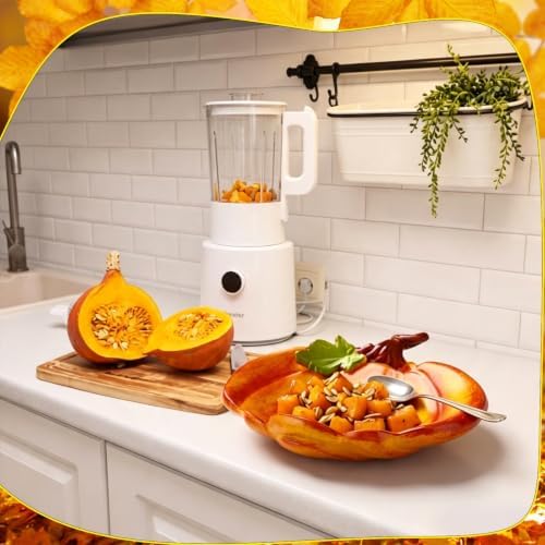 LemonRoad 2 Pack Fall Candy Dish, Resin Pumpkin Candy Bowls