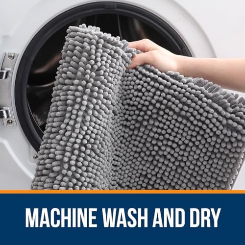 OLANLY Bathroom Rugs 30x20, Extra Soft Absorbent Chenille Bath Rugs