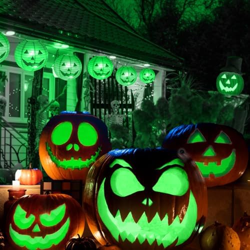 Litake Halloween Jack-O-Lantern Lights Color Changing Timer Pumpkin Lights