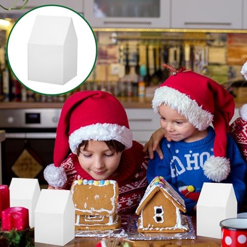 52 Set Christmas Crafts Gingerbread House Kit, Cardboard House Decorations