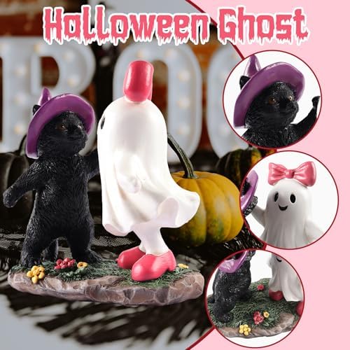 Halloween Decorations Indoor Ghost Gifts, Black Cat Ghost