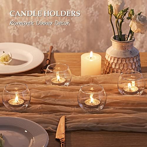 Volens 24PCS Clear Votive Candle Holders for Table Centerpieces