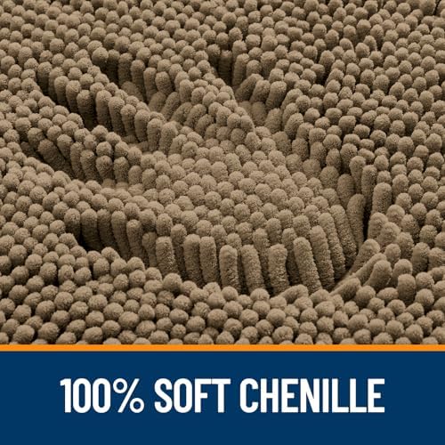 OLANLY Large Bathroom Rugs 40x32, Extra Soft Absorbent Chenille Bath Rugs