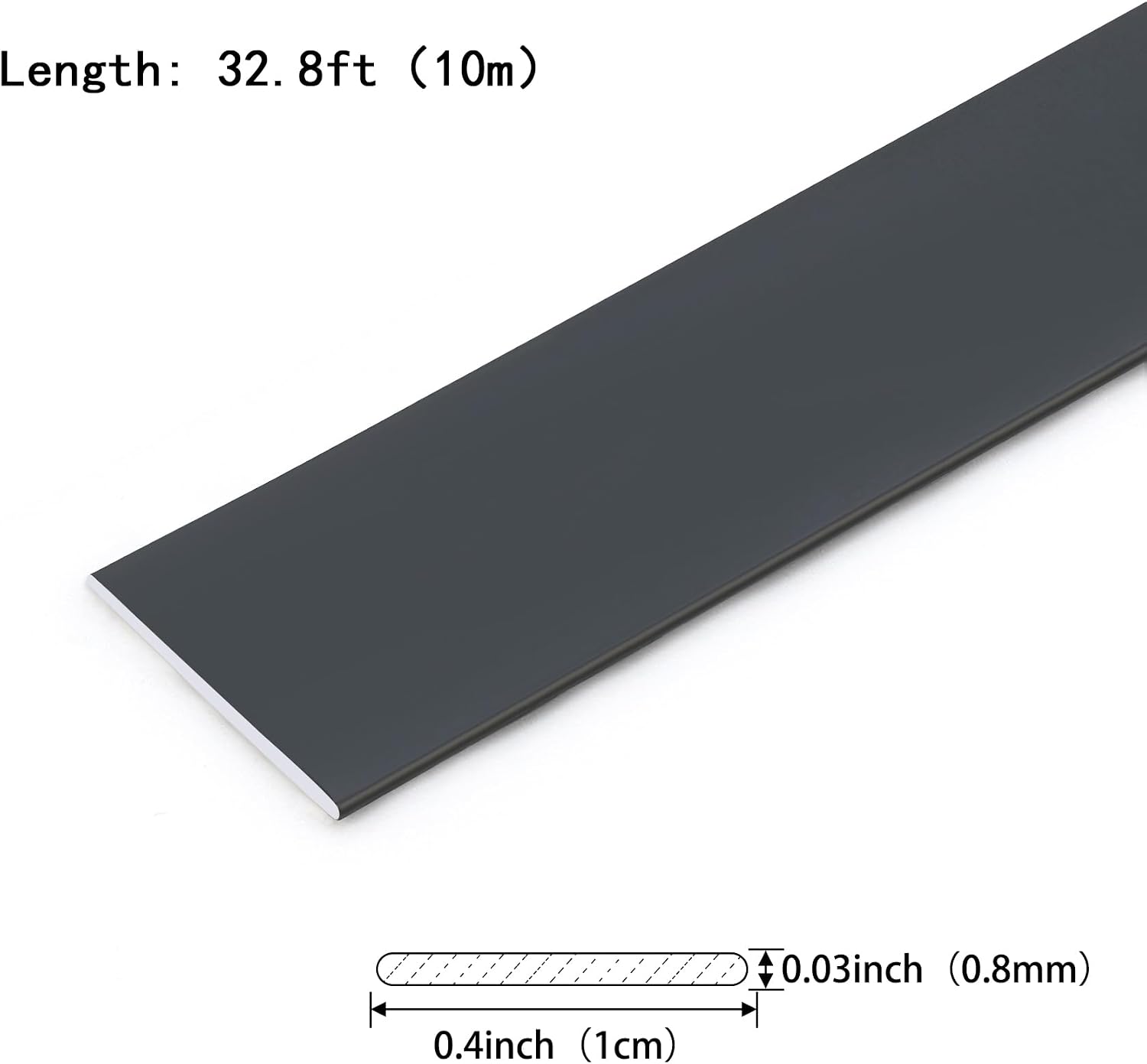 Tile Edge 32.8 / 32.8 Ft x 0.4 Inch / Matte Black
