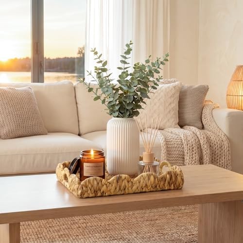Rattan Serving Trays / 15.8 x 11.5 x 2.8 / Natural