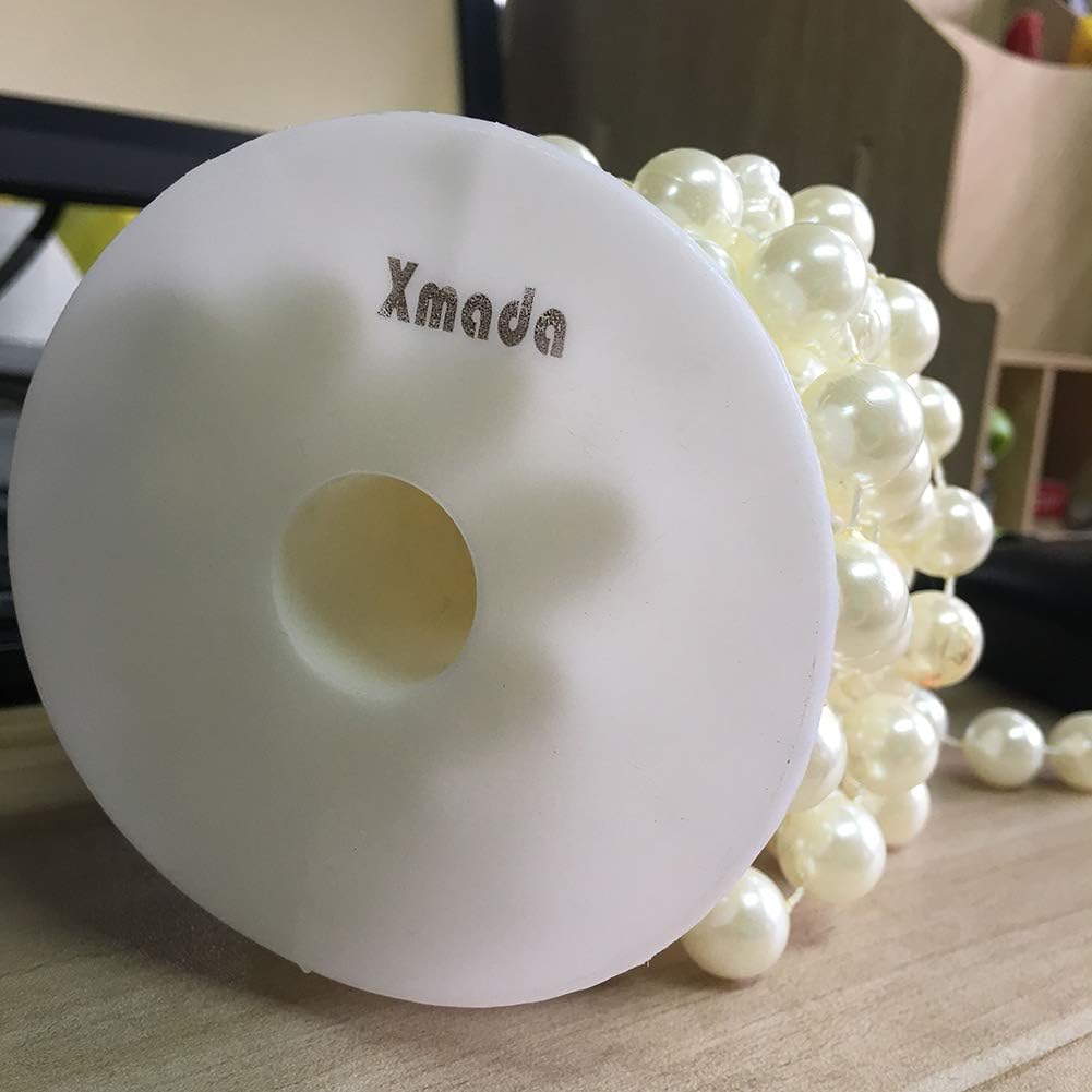14 mm Large Pearls Garland Faux Crystal Beads Garland Spool Roll for Crafts / Ivory