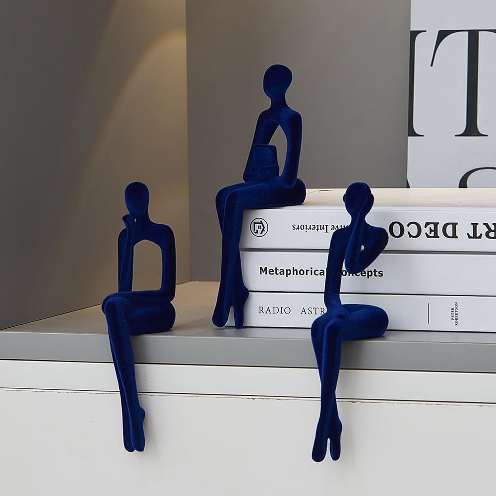 Statue Home Decor / Flocking- Blue