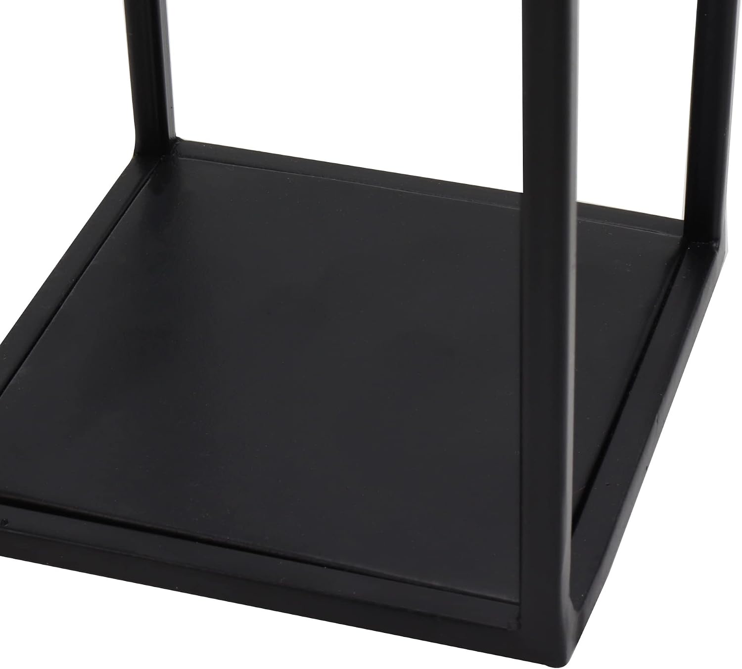 HPC Decor Modern Farmhouse Lanterrn Decor- Black Metal Candle for Summer Night- Lanterns w/Timer Flickering Candles for