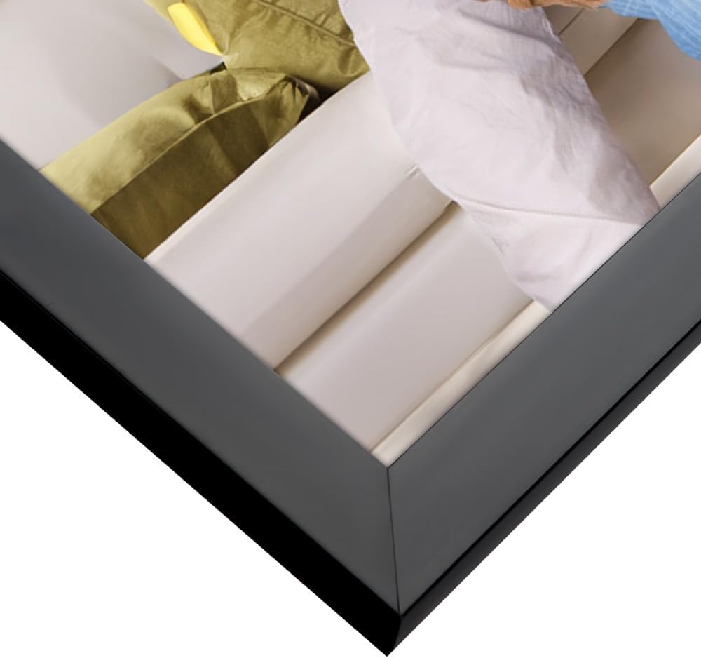Giftgarden 16x16 Picture Frame Black, 16 by 16 Thin Square Poster Photo Frame for Wall Display, Single