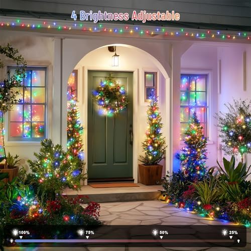 JMEXSUSS 132ft 400 LED Christmas Lights Indoor Outdoor Waterproof