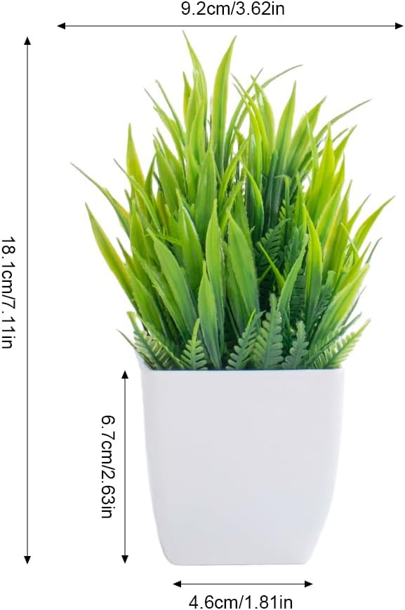 Small Artificial Eucalyptus Potted Plants / Green / Set of 6