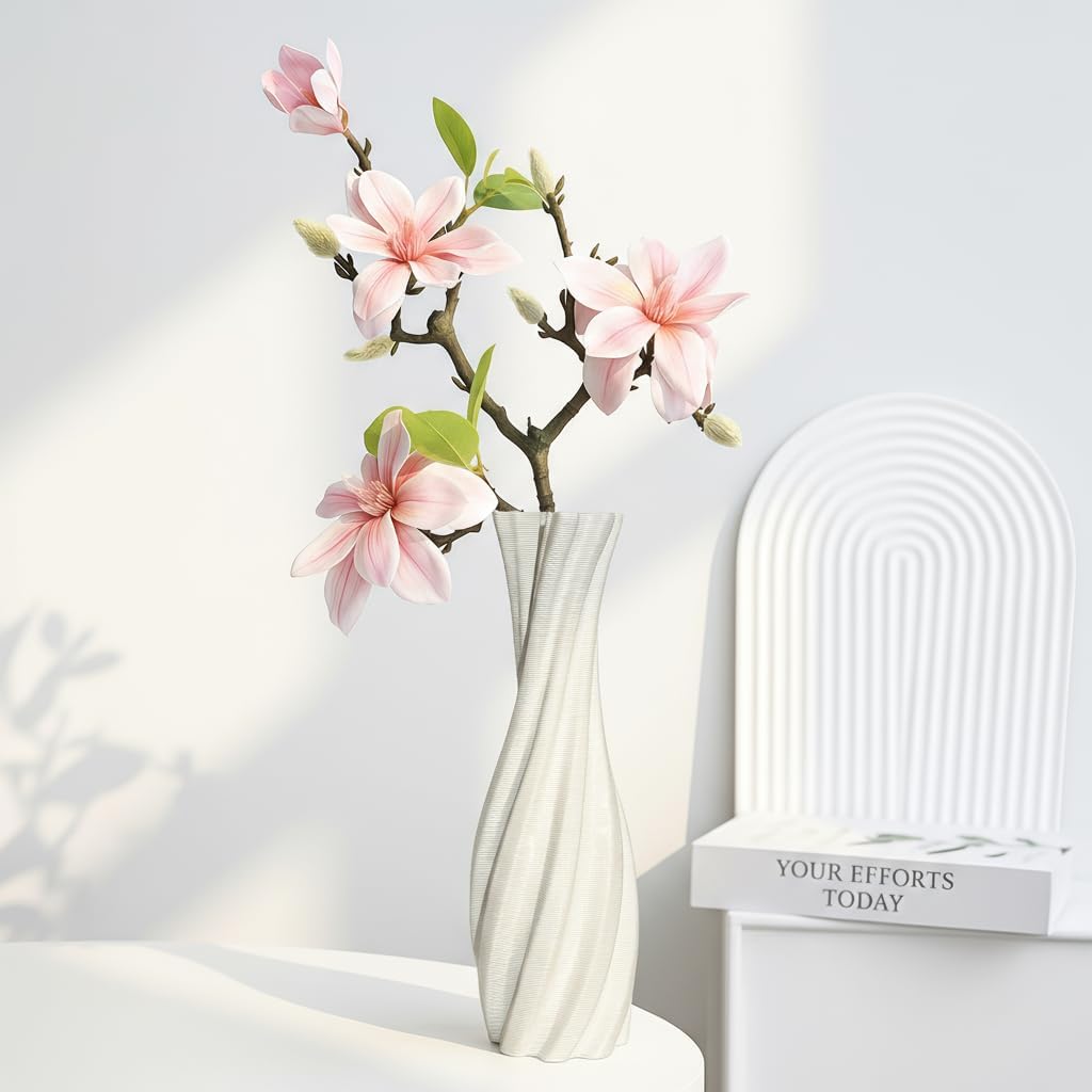 White Ceramic Decorative Vase / White-a, 12 Inch