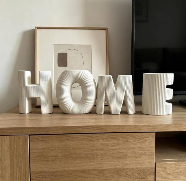 Love Sign Vases Ceramic Small Flower Vases Trendy Home Decor Entryway Decorative / Whitee / Set of 4