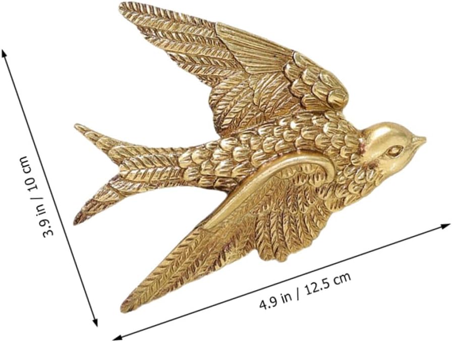 Bird Wall Art Bird Wall Figurine Swallow Wall Sculpture Resin Wall Hanging Decor 3D / Set of 2