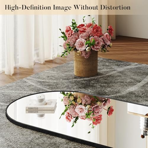 DUMOS Arched Mirror Full Length Floor, 59x16 Inch Full Body Standing Mirror