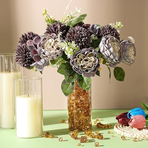 Syhood 570 Pcs Amber Acrylic Gems Plastic Crystals